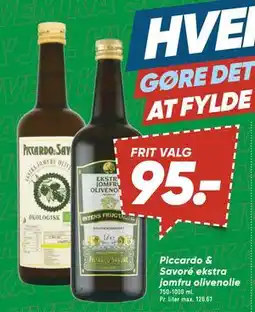 Bilka Piccardo & Savoré ekstra jomfru olivenolie, DKK 95 tilbud