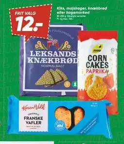 Bilka Kiks, majskager, knækbrød eller kagemarked, DKK 12 tilbud
