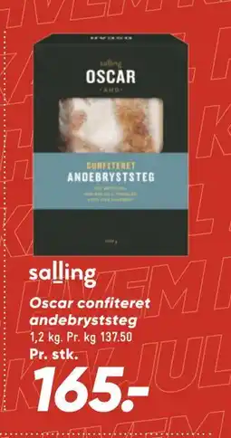 Bilka Oscar confiteret andebryststeg, DKK 165 tilbud