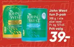 Bilka John West tun 3-pak, DKK 39 tilbud