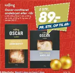 Bilka Oscar confiteret andebryst eller -lår, DKK 89 tilbud