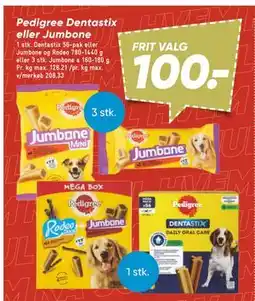 Bilka Pedigree Dentastix eller Jumbone, DKK 100 tilbud