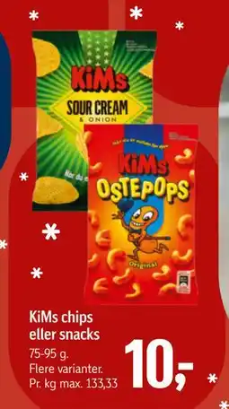 Føtex KiMs chips eller snacks, DKK 10 tilbud