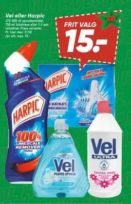 Bilka Vel eller Harpic, DKK 15 tilbud