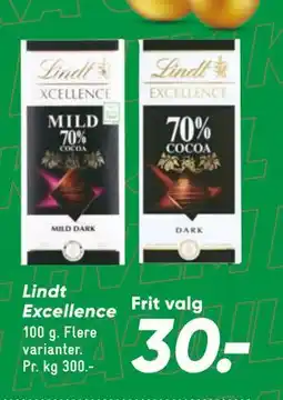 Bilka Lindt Excellence, DKK 30 tilbud