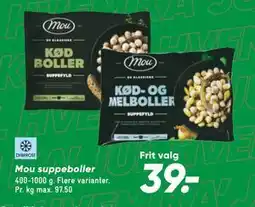 Bilka Mou suppeboller, DKK 39 tilbud