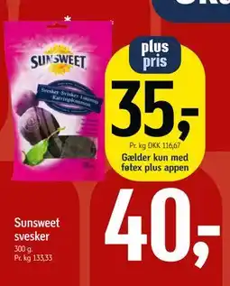 Føtex Sunsweet svesker, DKK 40, App-pris tilbud