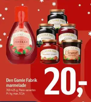 Føtex Den Gamle Fabrik marmelade, DKK 20 tilbud
