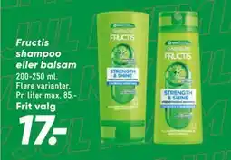 Bilka Fructis shampoo eller balsam, DKK 17 tilbud