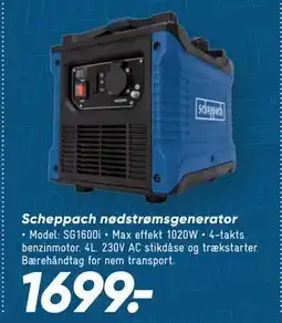 Bilka Scheppach nødstrømsgenerator, DKK 1699 tilbud
