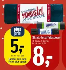 Føtex Skrald-let affaldsposer, DKK 8, App-pris tilbud