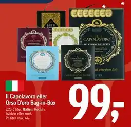 Føtex Il Capolavoro eller Orso D’oro Bag-in-Box, DKK 99 tilbud