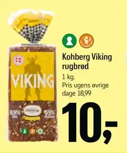 Føtex Kohberg Viking rugbrød, DKK 10 tilbud