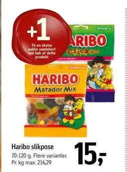 Føtex Haribo slikpose, DKK 15 tilbud