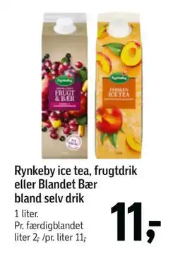 Føtex Rynkeby ice tea, frugtdrik eller Blandet Bær bland selv drik, DKK 11 tilbud