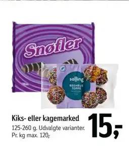 Føtex Kiks- eller kagemarked, DKK 15 tilbud