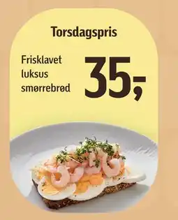 Føtex Frisklavet luksus smørrebrød, DKK 35 tilbud