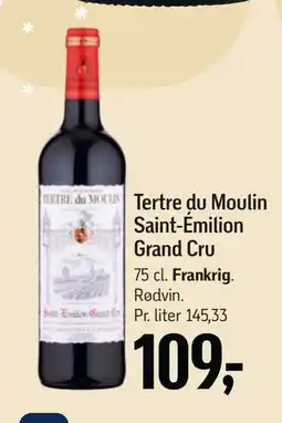 Føtex Tertre du Moulin Saint-Émilion Grand Cru, DKK 109 tilbud