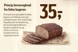 Føtex Princip kernerugbrød fra føtex bageren, DKK 35 tilbud