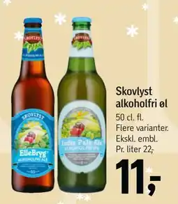 Føtex Skovlyst alkoholfri øl, DKK 11 tilbud