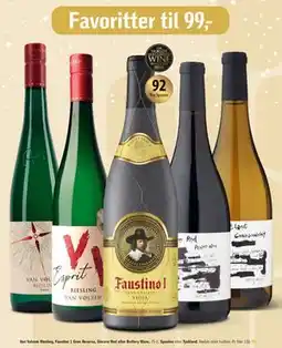 Føtex Van Volxem Riesling, Faustino 1 Gran Reserva, Sincere Red eller Buttery Blanc, DKK 99 tilbud
