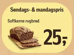 Føtex Softkerne rugbrød, DKK 25 tilbud