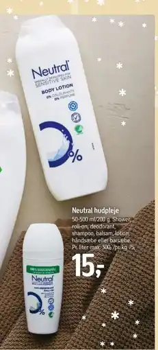 Føtex Neutral hudpleje, DKK 15 tilbud