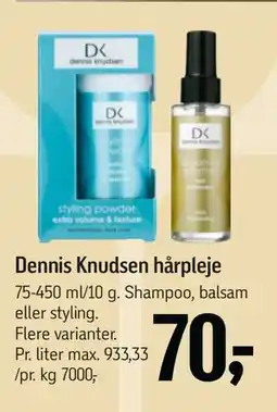 Føtex Dennis Knudsen hårpleje, DKK 70 tilbud