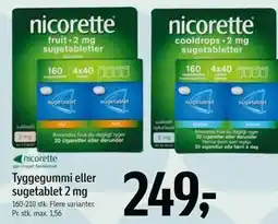 Føtex Tyggegummi eller sugetablet 2 mg, DKK 249 tilbud