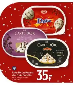 Føtex Carte d’Or Les Desserts eller Frisko Favoritter, DKK 35 tilbud