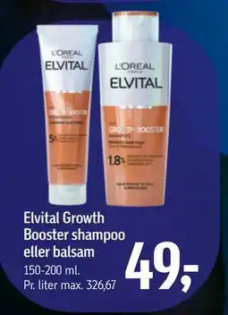 Føtex Elvital Growth Booster shampoo eller balsam, DKK 49 tilbud