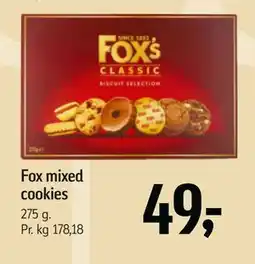 Føtex Fox mixed cookies, DKK 49 tilbud