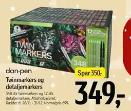 Føtex Twinmarkers og detaljemarkers, DKK 349 tilbud