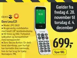 Føtex Doro Leva E21, DKK 699 tilbud