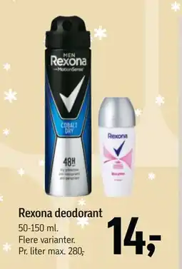 Føtex Rexona deodorant, DKK 14 tilbud