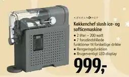Føtex Køkkenchef slush ice- og softicemaskine, DKK 999 tilbud
