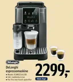 Føtex DeLonghi espressomaskine, DKK 2299 tilbud