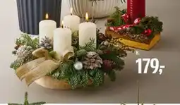 Føtex Adventskrans med bloklys og pynt, DKK 179 tilbud