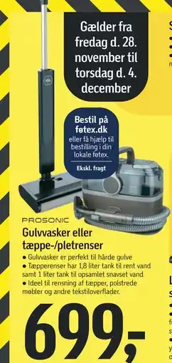 Føtex Gulvvasker eller tæppe-/pletrenser, DKK 699 tilbud