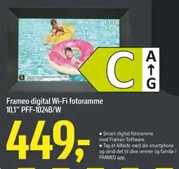 Føtex Frameo digital Wi-Fi fotoramme 10,1” PFF-1024B/W, DKK 449 tilbud
