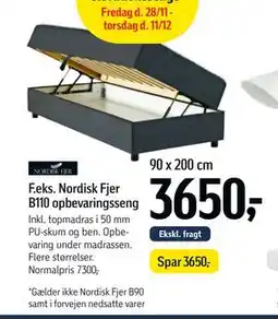 Føtex Nordisk Fjer B110 opbevaringsseng, DKK 3650 tilbud