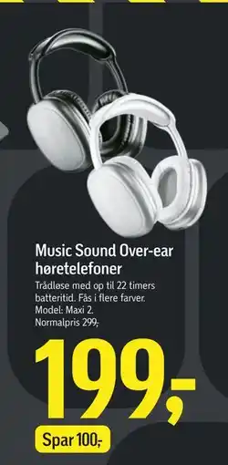 Føtex Music Sound Over-ear høretelefoner, DKK 199 tilbud