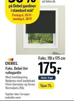 Føtex Debel Uni rullegardin, DKK 175 tilbud