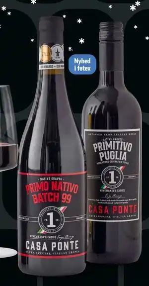Føtex Casa Ponte Primitivo eller Blend, DKK 40 tilbud
