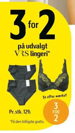 Føtex 3for2 på udvalgt VRS lingeri*, DKK 129 tilbud