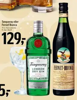 Føtex Tanqueray eller Fernet Branca, DKK 129 tilbud