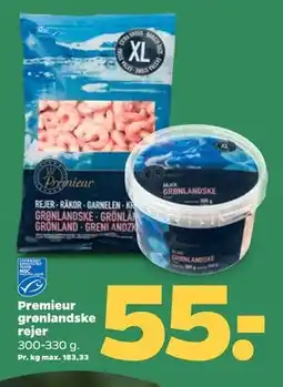 Netto Premieur grønlandske rejer, DKK 55 tilbud