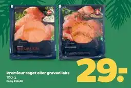 Netto Premieur røget eller gravad laks, DKK 29 tilbud