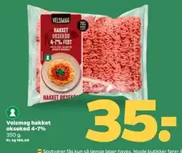 Netto Velsmag hakket oksekød 4-7%, DKK 35 tilbud