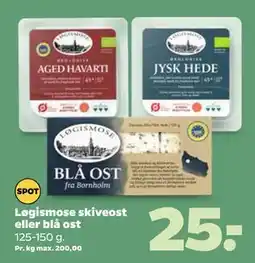 Netto Løgismose skiveost eller blå ost, DKK 25 tilbud